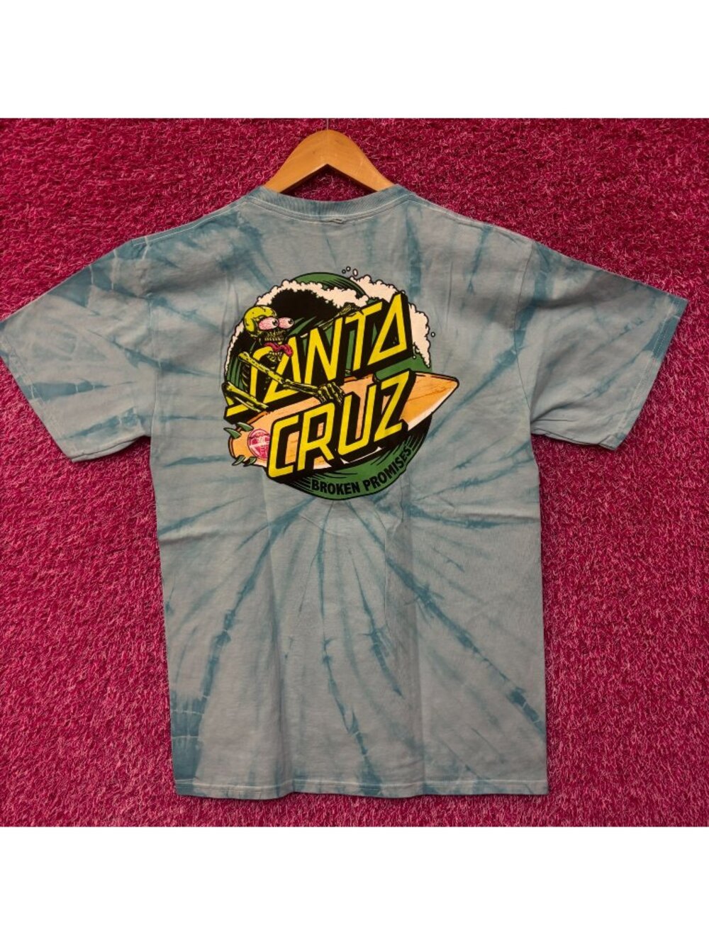 Broken Promises x Santa Cruz tiedye collab tshirt size medium